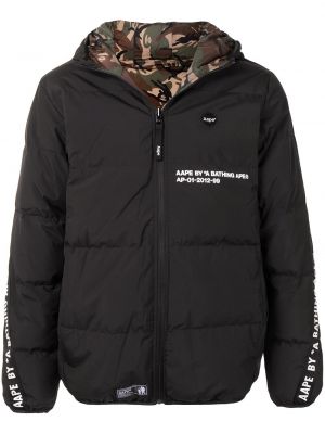 Chaqueta de plumas con estampado Aape By *a Bathing Ape® negro