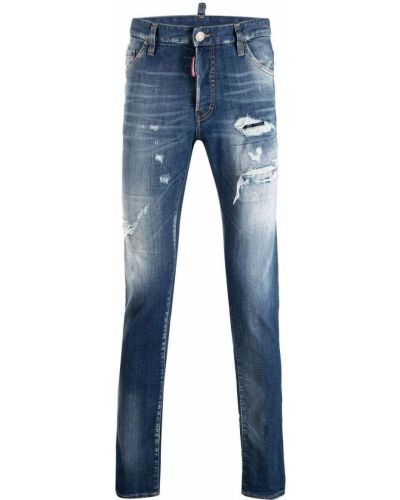 Slank nødlidende stretch jeans Dsquared2 blå