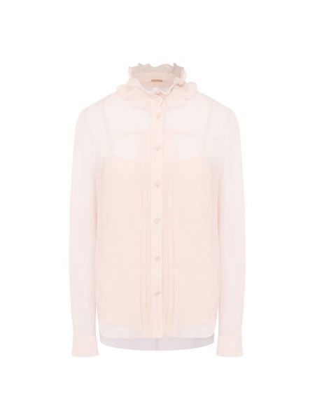 Шелковая блузка Adam Lippes, розовая