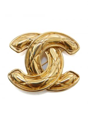 Spilla trapuntata Chanel Pre-owned oro