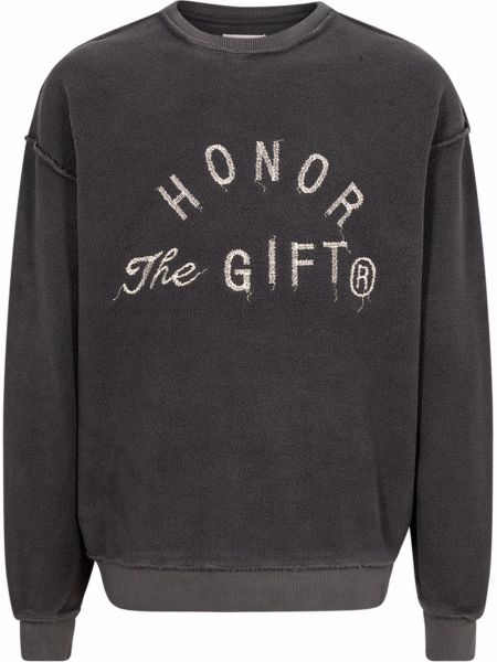 Brodert sweatshirt Honor The Gift svart