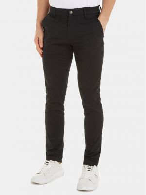 Pantaloni chino slim fit Calvin Klein Jeans negru