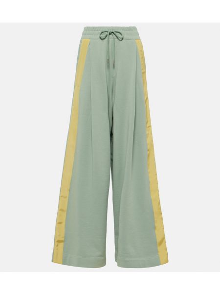 Спортивные штаны из джерси Dries Van Noten зеленые