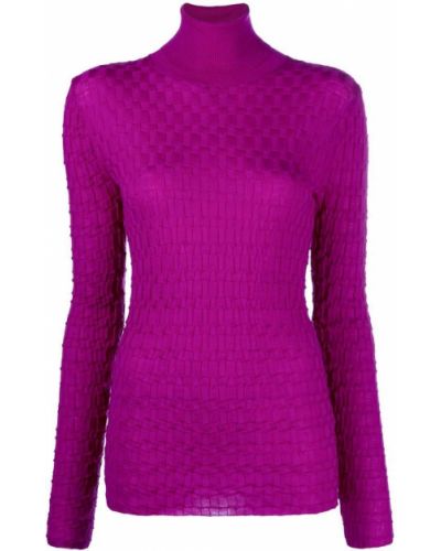 Jersey de cuello vuelto de tela jersey Versace violeta