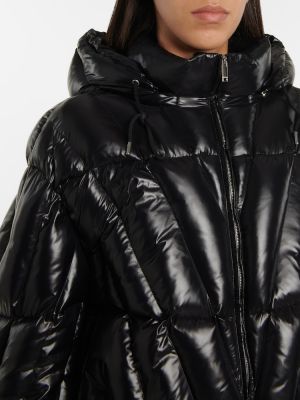 Péřová bunda s kapucí Valentino černá