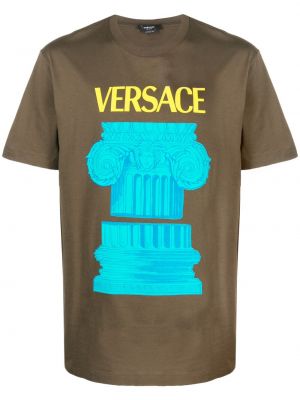 T-shirt con stampa Versace verde