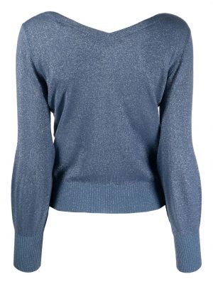 Pullover mit v-ausschnitt D.exterior blau