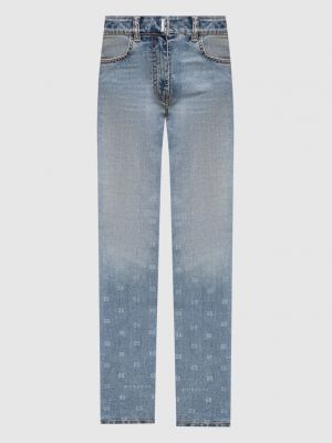 Прямі джинси з принтом Givenchy сині