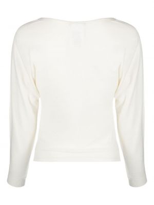 Sweatshirt mit v-ausschnitt Alberta Ferretti weiß