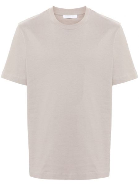 Bavlnené tričko s potlačou Helmut Lang béžová
