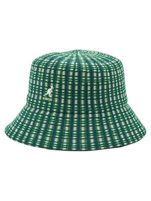 Pălărie în carouri Kangol verde