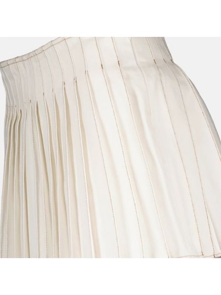 Mini falda de algodón plisada Ami Paris blanco