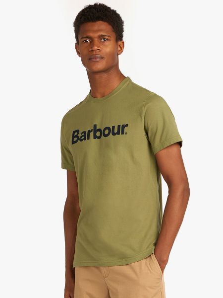 Camiseta de algodón Barbour verde