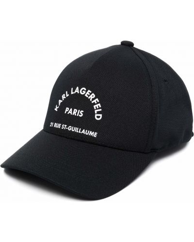 Gorra con estampado Karl Lagerfeld negro