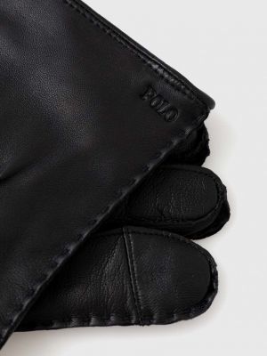 Usnjene rokavice Polo Ralph Lauren črna