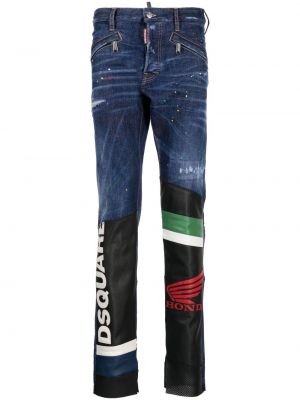 Slim fit skinny fit-jeans Dsquared2 blå