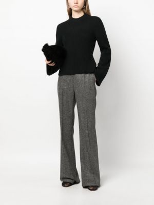 Kaschmir pullover mit rundem ausschnitt Loulou Studio schwarz