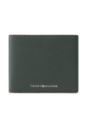 Kožená peňaženka Tommy Hilfiger zelená
