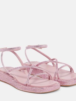 Leder sandale Gia Borghini pink