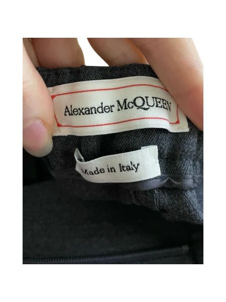 Spodnie bawełniane Alexander Mcqueen Pre-owned szare