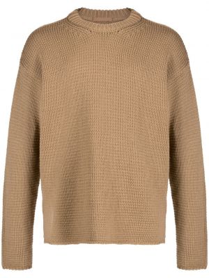 Chunky džemper s okruglim izrezom Ten C smeđa