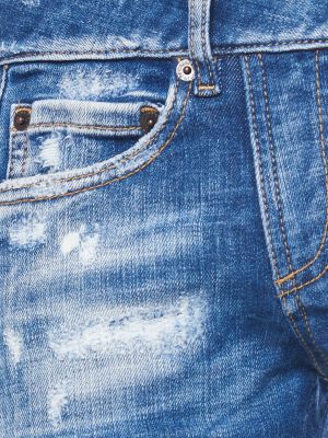 Zvonové džíny s oděrkami Dsquared2 modré