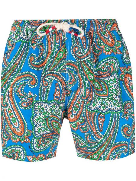 Paisley trykt shorts Mc2 Saint Barth blå