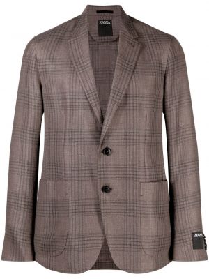 Kontrollerade blazer Zegna brun