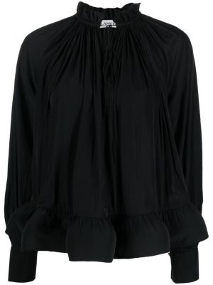 Bluse mit plisseefalten Lanvin schwarz