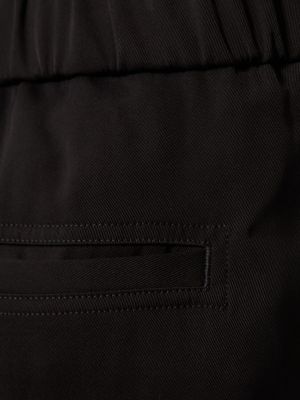 Viskózové kalhoty s vysokým pasem relaxed fit Jil Sander černé