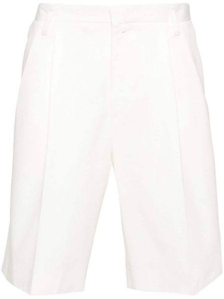 Plisirane bermuda kratke hlače Corneliani bijela