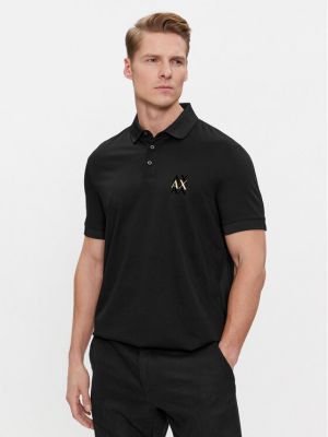 Polo majica Armani Exchange črna