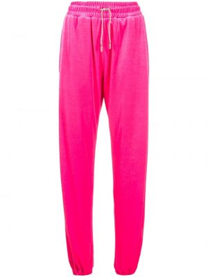 Sametové sportovní kalhoty Alexandre Vauthier růžové
