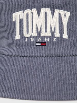 Kapelusz sztruksowy Tommy Jeans fioletowy