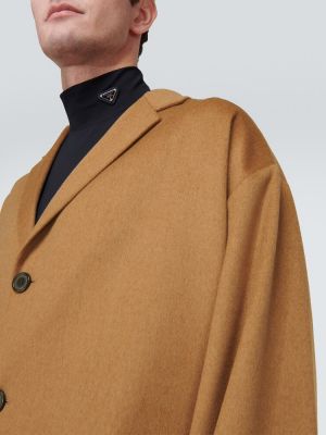 Manteau en laine Prada beige