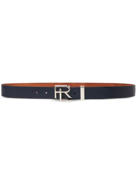 Ceinture en cuir à boucle Ralph Lauren Collection bleu