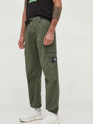 Карго панталони Calvin Klein Jeans зелено