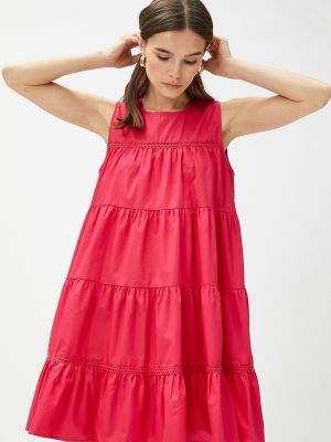 Mini obleka brez rokavov Koton rdeča