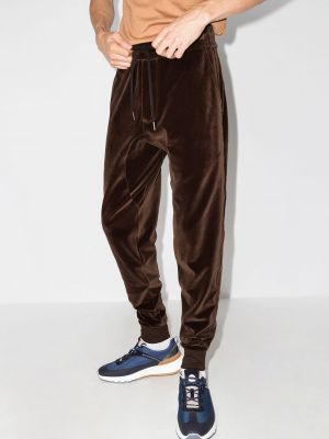 Terciopelo pantalones de chándal Tom Ford marrón