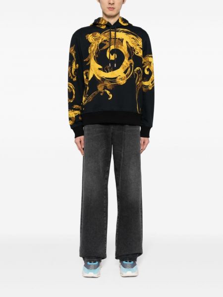 Kapučdžemperis Versace Jeans Couture melns