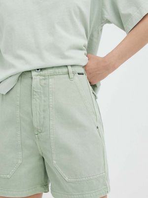 Pantaloni cu talie înaltă cu stele G-star Raw verde