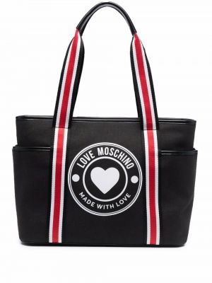 Trykt shoppingbag Love Moschino svart