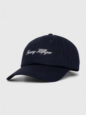 Хлопковая кепка Tommy Hilfiger синяя