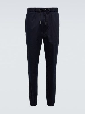 Bavlněné kalhoty Moncler modré