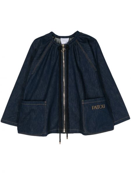 Oversized denim jakna Patou modra