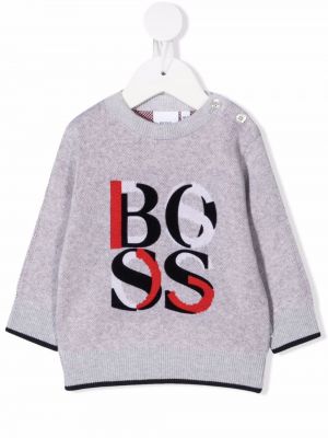 Rund hals sweatshirt for jenter Boss Kidswear grå