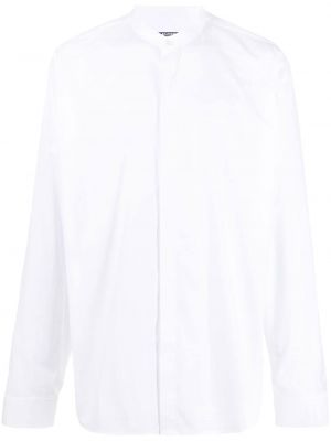 Chemise en coton avec manches longues Balmain blanc