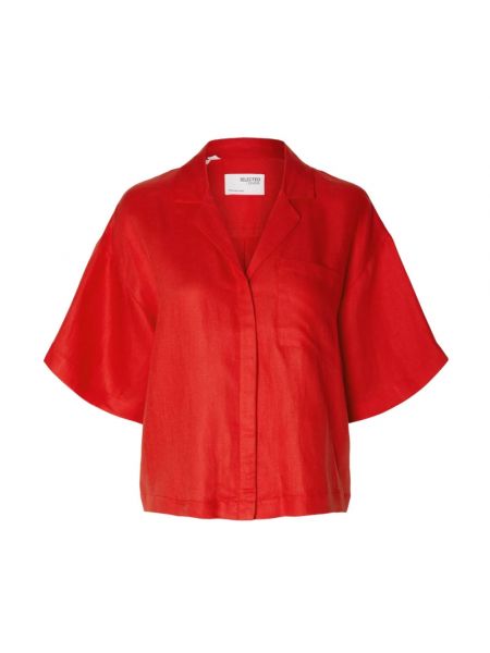 Bluse Selected Femme rot
