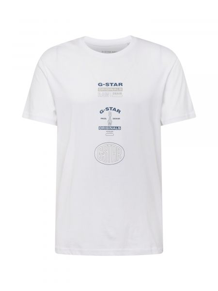 T-shirt med stjernemønster G-star hvid