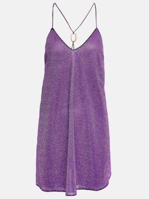 Šaty s výstřihem do v Oseree fialové
